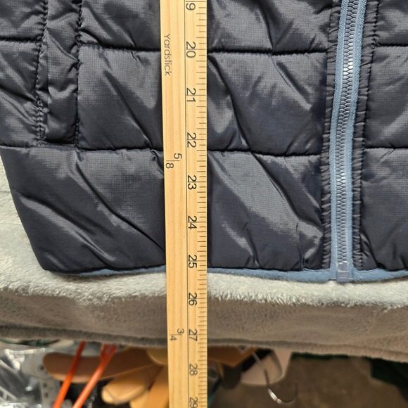 Under Armour Black Puffer Jacket Youth LG ColdGear Hooded Zip Logo - Picture 15 of 15